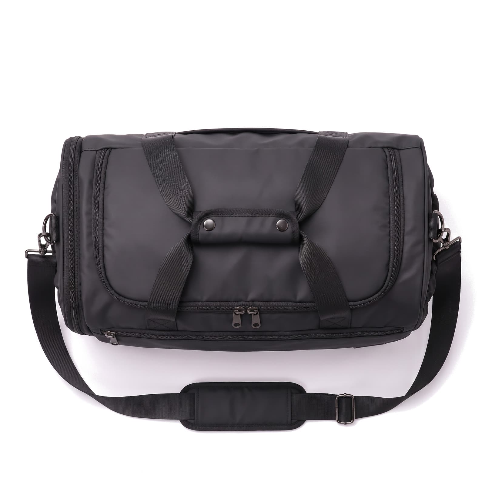 The Original in Matte Black, top view with the padded strap